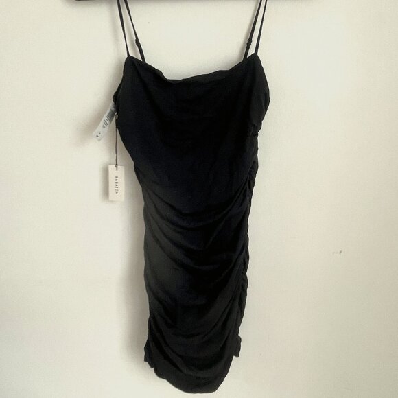 NWT Artizia Ruched Contour Mini Dress Black (L) - Picture 1 of 4